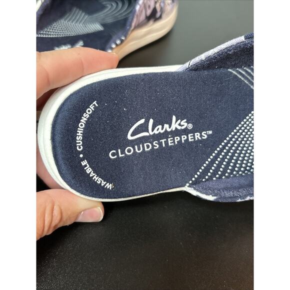 Clarks Cloudsteppers women's breeze shore Canvas Slip-on Mules shoes Lavender 7 - Picture 6 of 9